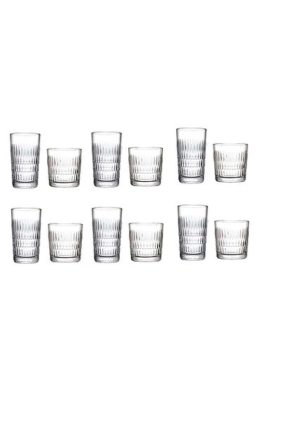 Paşabahçe 12 Piece Rain Water and Soft Drink Glass Set