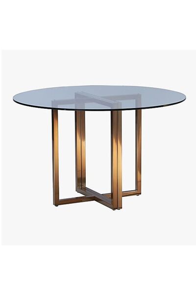 Hitit Dekorasyon Eva Metal Cam Yemek Masası