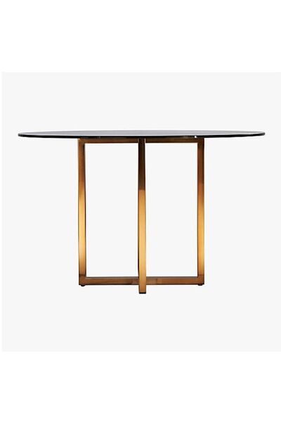 Hitit Dekorasyon Eva Metal Cam Yemek Masası