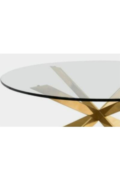 Hitit Dekorasyon Erika Gold Metal Yemek Masası