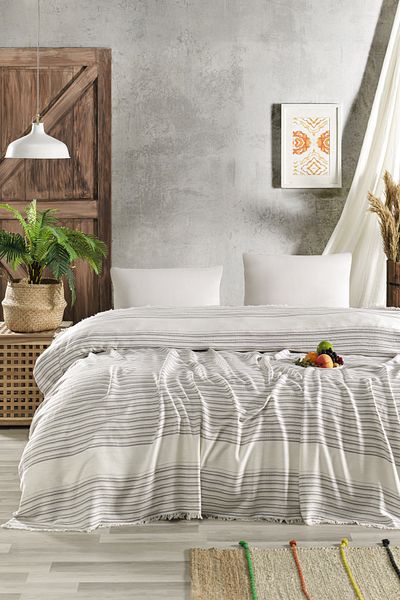 Homebiente Light Gray Double 100% Bamboo Pique - 240X260