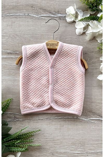 Renkli Puset Quilted Seasonal Baby Vest Sparkly Pink
