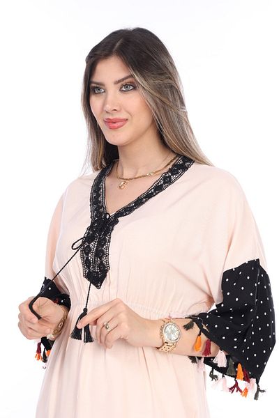 mervemoda Women's Summer Short Sleeve Woven Dress