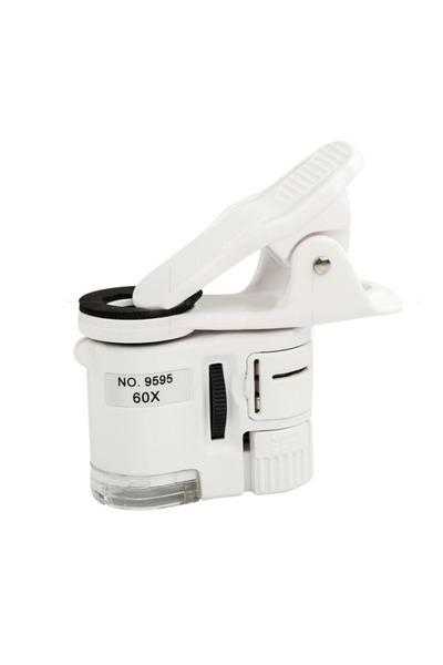 Probitki Genel Led Lambalı Mini Büyüteç 60x Cep Telefonu Klipsli