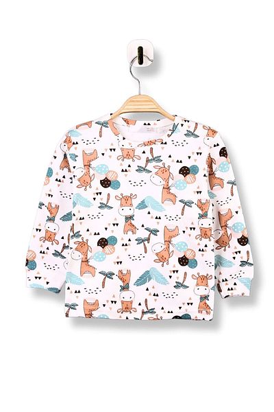 Beniizle Unisex Children's Pajama Set - Giraffe Patterned, 100% Cotton