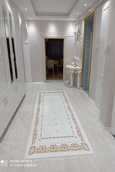 VOPTEKS Gold Yolluk Koridor Halısı Makinede Yıkanabilir Kaymaz Taban Yolluk H...