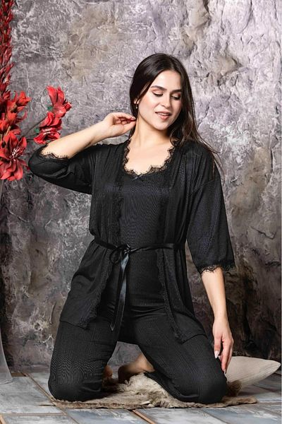CALİA Set de pijamale și halat de toaletă, cu model Pegasus, din 3 piese
