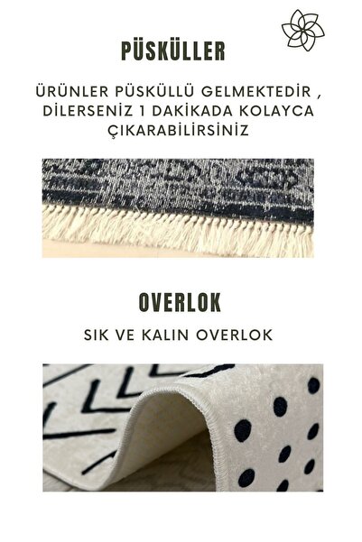 VOPTEKS Makinede Yıkanabilir Kaymaz Taban Mavi Halı