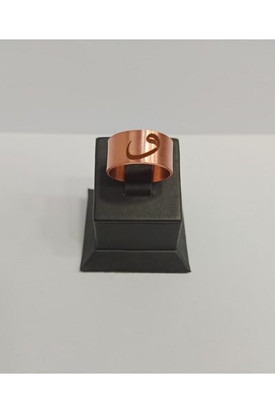 EldenEveBakır Vav Letter Copper Ring Lzry0005-2