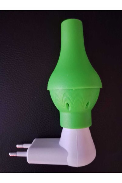 Generic Brand مصباح غاز مزين بالتوصيل والتشغيل LED ضوء ليلي أخضر