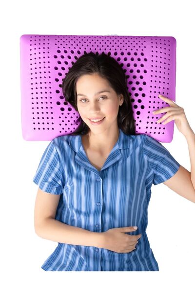 Arnee Aroma Terapi Hava Kanallı Ortopedik Yastık Uyku Yastığı Visco Yastık-La...