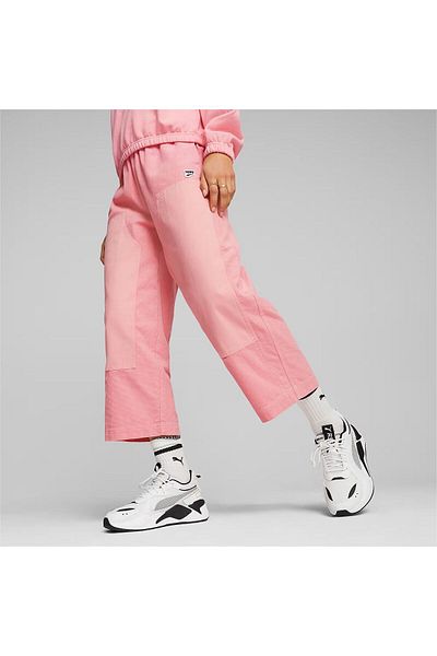 Puma Pantaloni din țesătură din velur DOWNTOWN