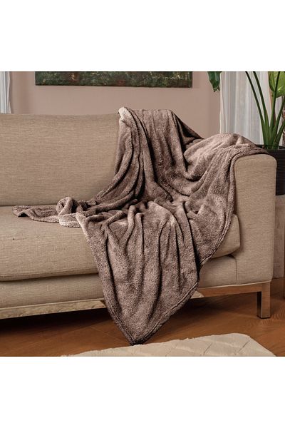 English Home Fleece-Überwurfdecke, weiche Plüschdecke für Couch, Sofa oder Bett, Überwurfgröße, super