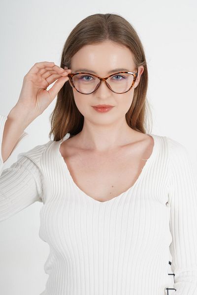 LOOKUP Blue Optical Cat Eye Glasses - Light Protected, Changeable Glasses and Anti Blue Light Glasses