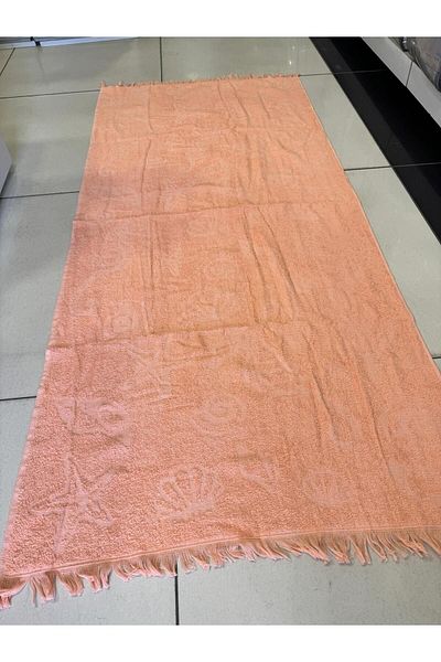 ŞENER HOME 70x150 εκ. Πετσέτα θαλάσσης με κρόσσια σολομού