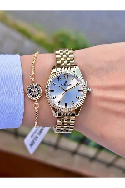 Daniel Klein Women's Watch - Gold Steel Band