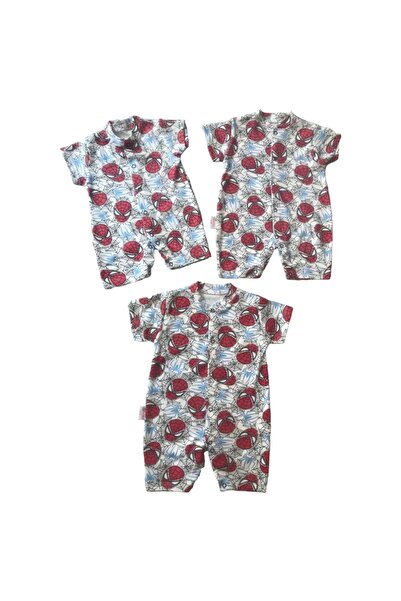 By Cwhr 3 Pieces Baby Boy Rompers - 3-6-9 Months, 100% Cotton, Short Sleeve Summer Jumpsuit