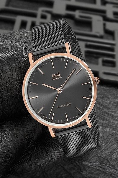 Q&Q Lover Couple Wristwatches with Wicker Strap