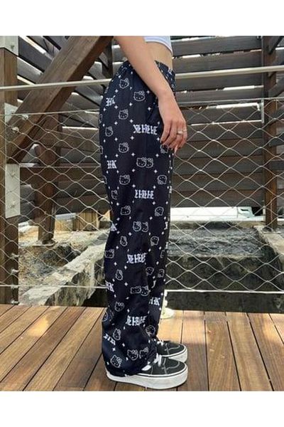 Touz Moda Hello Kitty Μαύρο Φούτερ - Loose Cut