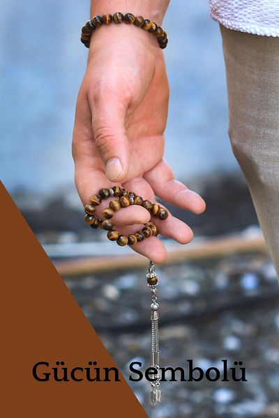 TESBİHCİBABA Natural Stone Rosary and Bracelet Set - The Most Beautiful Gift Style Father Gift Box
