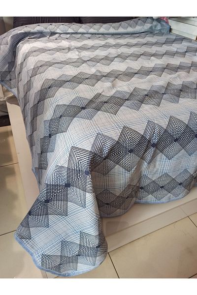 ŞENER HOME Model Geometric Printed 150x240 CmSingle Single Stiuca - Albastru