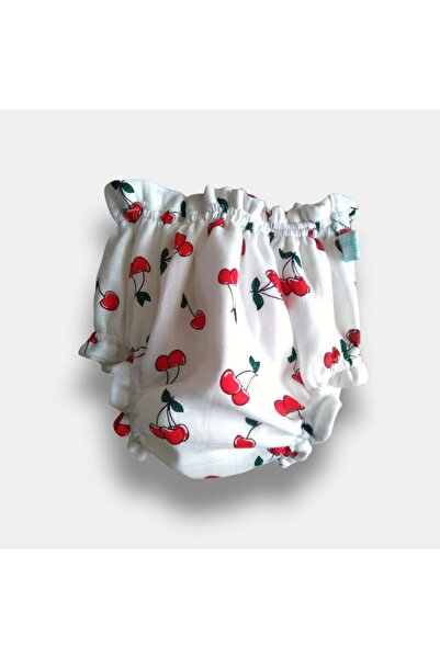Majkabeba Salkım Kiraz Desenli Alezli (sıvı Geçirmez) Külot Bez Bıraktırma Alıştırma Külodu Mayo Şort