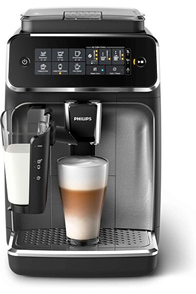 Philips Espresso Makinesi, 1.8 L Kapasite, 5 Aromatik Kahve Çeşidi, LatteGo Süt Sistemi, Siyah