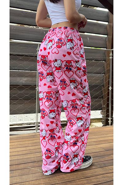 Toum Hello Kitty & Spider-Man Pink Unisex Φαρδιά Φούτερ