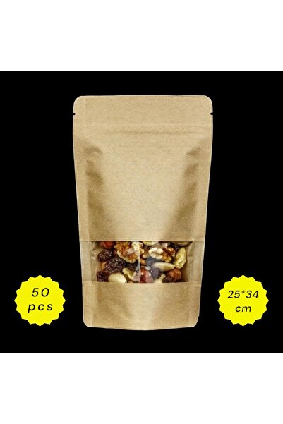 COLORPAK DOYPACK (25*34 cm) Kraft Pencereli (50 adet)