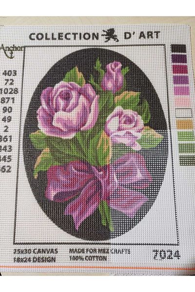 collection d'art 25*30 cm Collectıon D'art oval roses 7024 with string