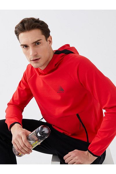 LC Waikiki Ανδρική κουκούλα με μακρυμάνικη στάμπα LCW Active