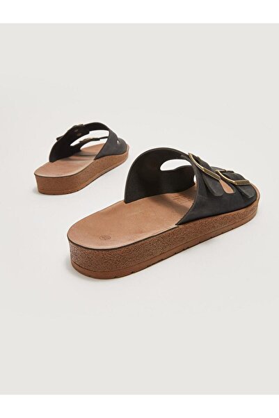 LC Waikiki Ανδρικές παντόφλες LCW STEPS με διπλή πόρπη με λεπτομέρεια