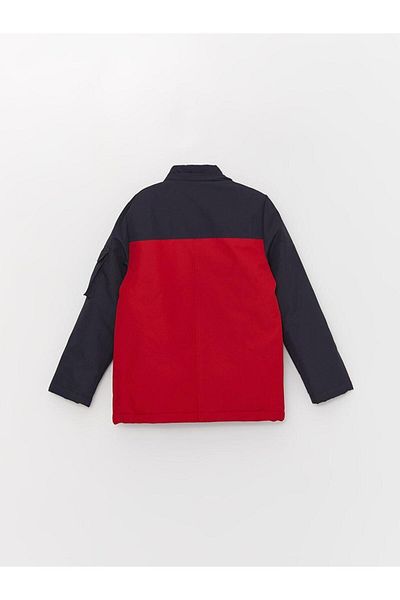 LC Waikiki SOUTHBLUE Hooded Color Block Boy's Raincoat