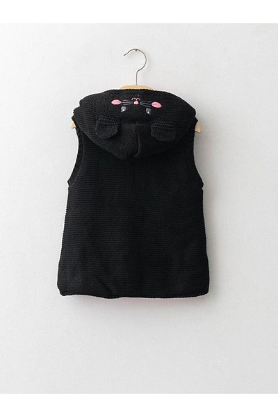 LC Waikiki Lcw Baby Hooded Baby Girl Knitwear Vest
