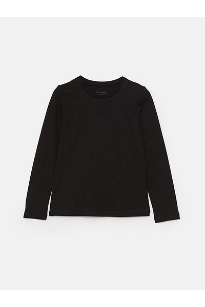 LC Waikiki Lcw Kids Crew Neck Basic μακρυμάνικο μπλουζάκι για κορίτσια (W3)