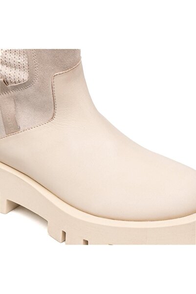 Greyder Kadın Ekru Hakiki Deri Chelsea Bot 2k2ub32022