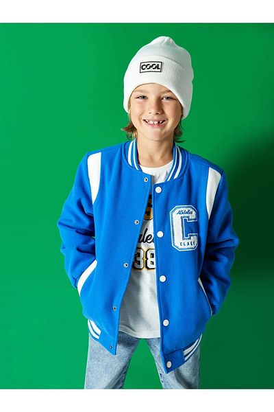 LC Waikiki College Collar Boy's Stamp Coat