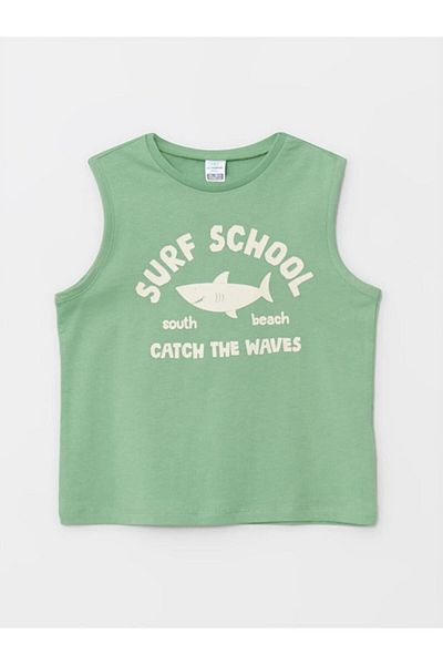 LC Waikiki LCW baby Crew Neck Printed Cotton Baby Boy Undershirt