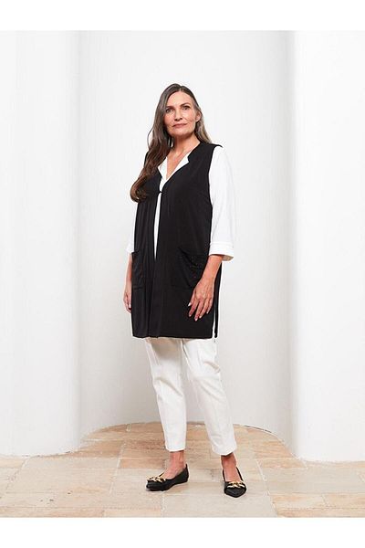 LC Waikiki Γυναικείο γιλέκο LCW Grace V-Neck με στάμπα με πέτρα