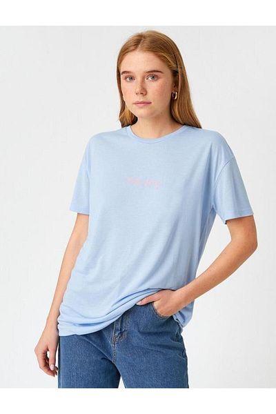 Koton Tricou imprimat cu mânecă scurtă cu decolteu