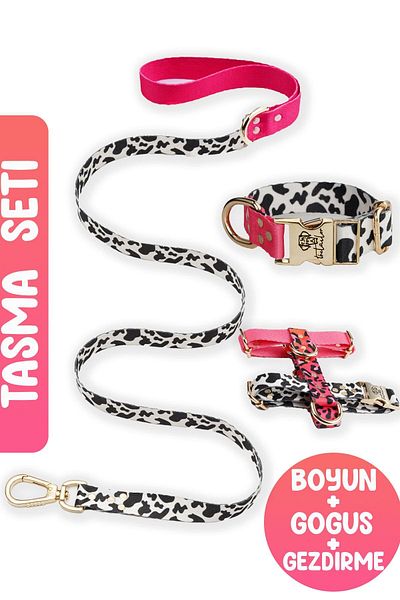 TheTailor Anti-Escape Candy Mix 3-Piece Collar Set Chest Collar - Neck Collar and Travel Collar