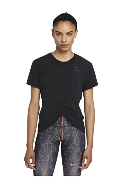 Nike Dri-Fit Run Division Short-Sleeve Ruched Short-Sleeve Kadın Tişört