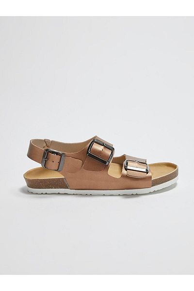 LC Waikiki Γυναικεία σανδάλια LCW STEPS Leather Look με διπλό λουράκι