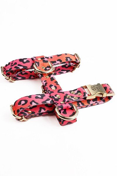 TheTailor Anti-Escape Leash Pink Leo Leash Set Chest Leash and Travel Leash