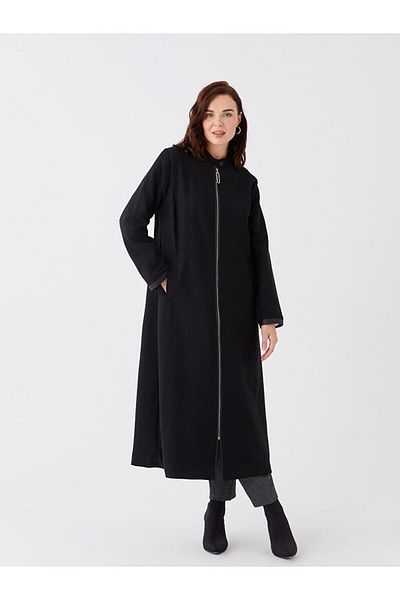 LC Waikiki LCW Grace pentru damă, cu guler vertical, haină solidă
