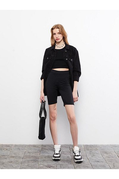 LC Waikiki Jambiere de motociclist pentru femei LCW Casual cu talie elastică