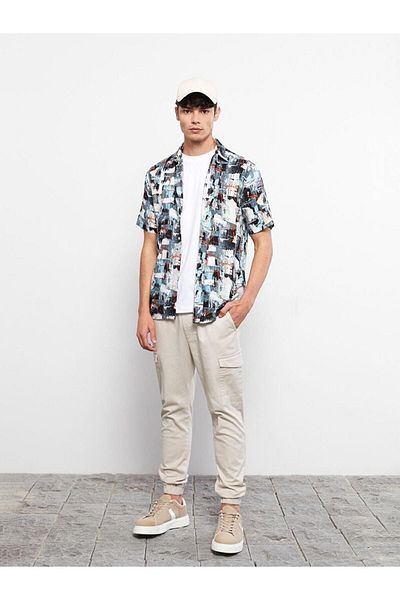 LC Waikiki Ανδρικό παντελόνι Jogger LCW Casual Slim Fit Gabardine