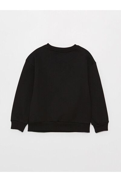 LC Waikiki LCW Kids Girls - Μακρυμάνικο φούτερ με στάμπα με λαιμόκοψη