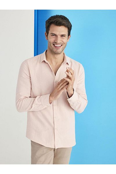 LC Waikiki Ανδρικό μακρυμάνικο πουκάμισο LCW Vision Slim Fit