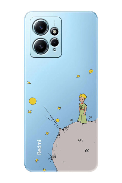 shoptocase Redmi Note 12 4G Uyumlu Küçük Prens Desenli Şeffaf Telefon Kılıfı